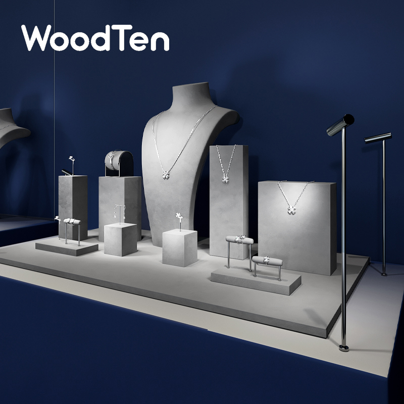 High Jewelry Watches - Woodten High-End-Schmuck Display Stand grau Mikro