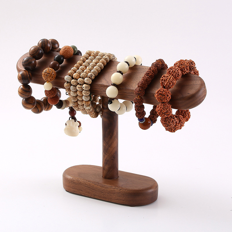 Jewelry And Watches Exhibition - Walnussholz Schmuckorganizer Uhrenständer Tisch-Ausstellungsregal für Armbänder