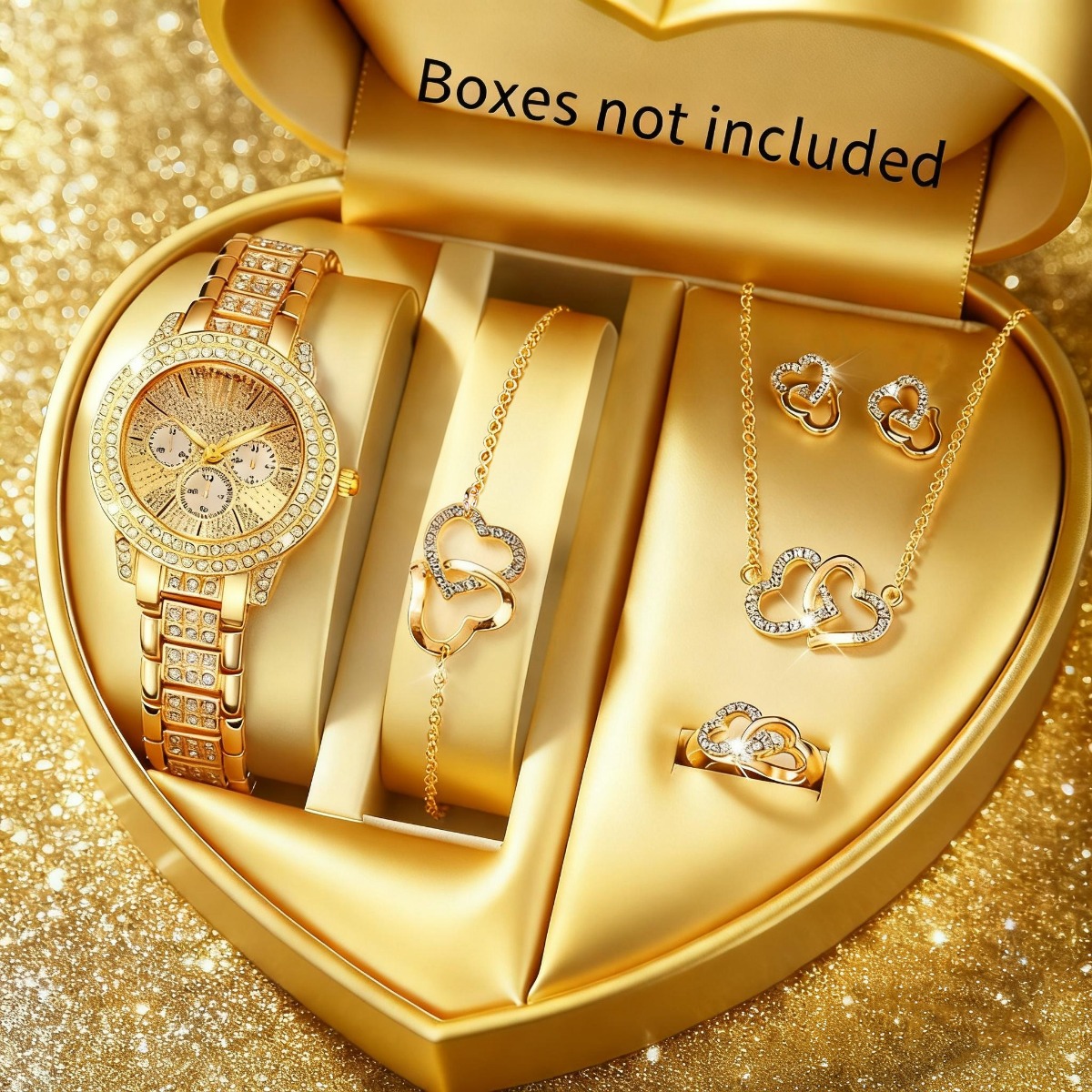 Jewelry Box Watches Bracelets - 6PCS Luxus Strass Frauen Uhr Schmuck