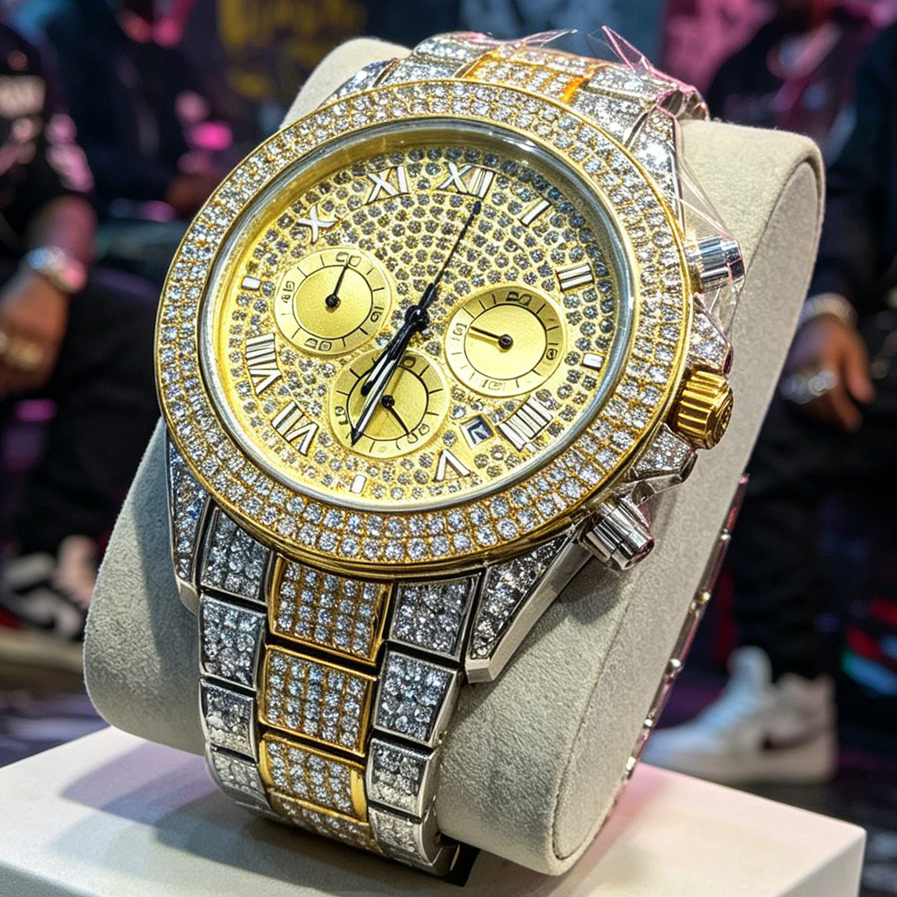 Jewelry And Watches Luxury Brand - Ohne Logo Silber Gold Voll Diamantbesetzte