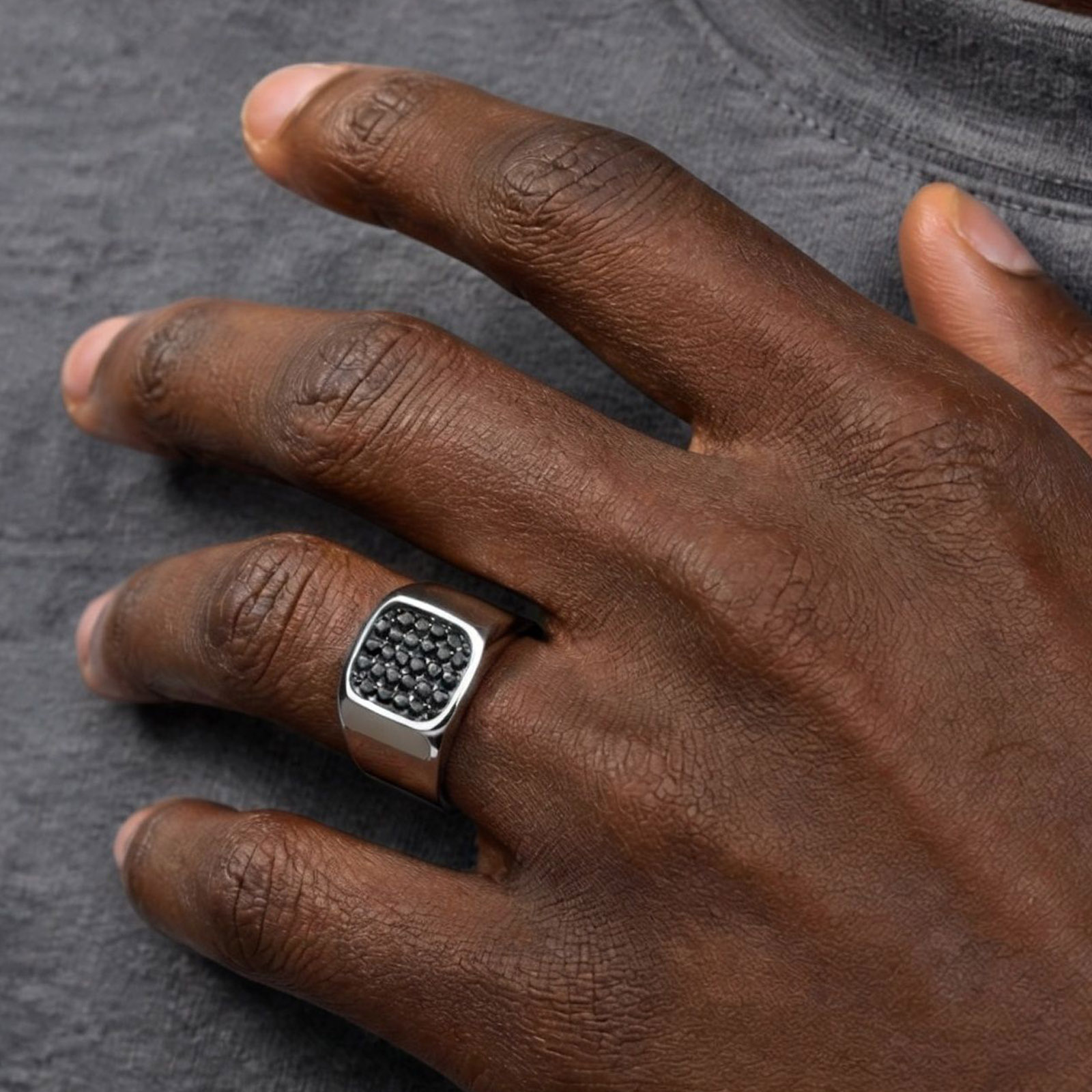 Mens Signet Ring - Punk Edelstahl Siegelring für Männer, Wasserdichter