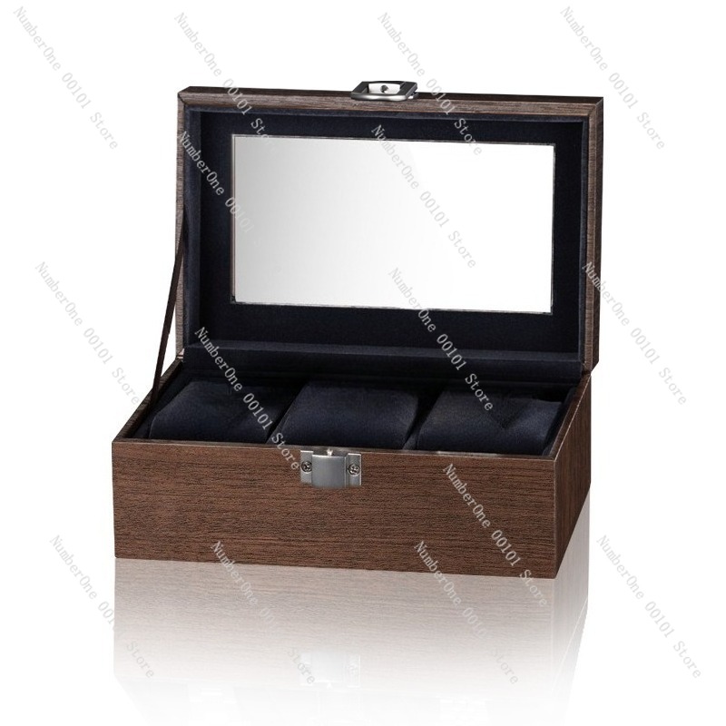 Jewelry Watches Box - Uhrenbox-Serie mit Walnussholzmaserung, mehrere Uhrenpositionen, Schmuckaufbewahrungsbox,