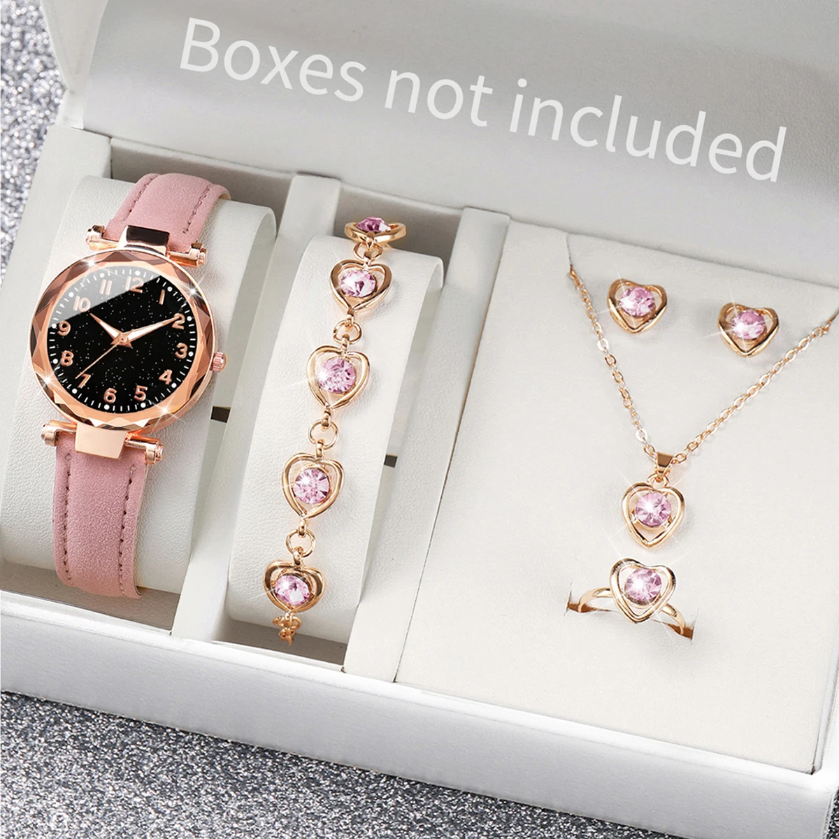 Jewelry Watch Making - 5/6PCS Mode Damenuhren Casual Lederband Quarzuhr