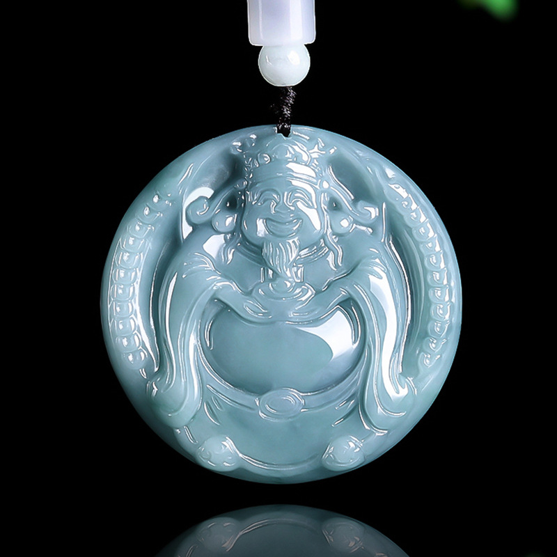 Jewelry & Watches Spółka Z Ograniczoną Odpowiedzialnością - Burmesischer Jadeit Gott des Reichtums Anhänger