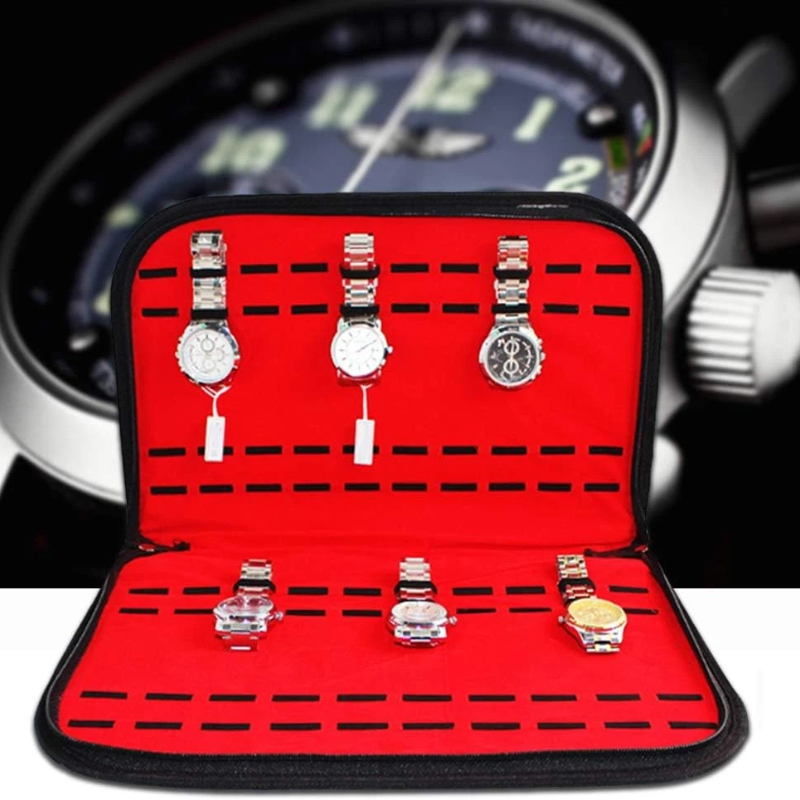 Jewelry Watches Box - 20-Fach Uhrenaufbewahrungstasche Praktische Reise-Uhrentasche Herren-Uhrenbox Uhren-Schmuck-Organizer