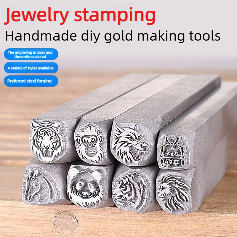 Wolf Jewelry & Watches Tampa Reviews - Tierkopf-Stahlstempel, Löwen- und Wolfsmuster-Gravurform, DIY-Schmuckherstellung Meißel