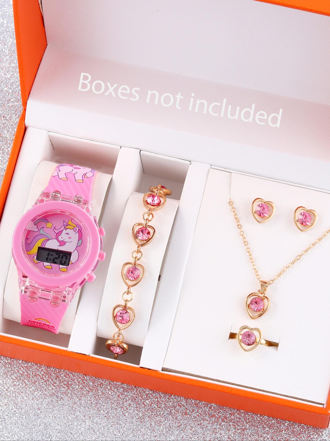 Does Jewelry Include Watches - Elektronisches Einhorn-Schmuckset für Kinder, Geburtstagsgeschenk, beleuchtet,