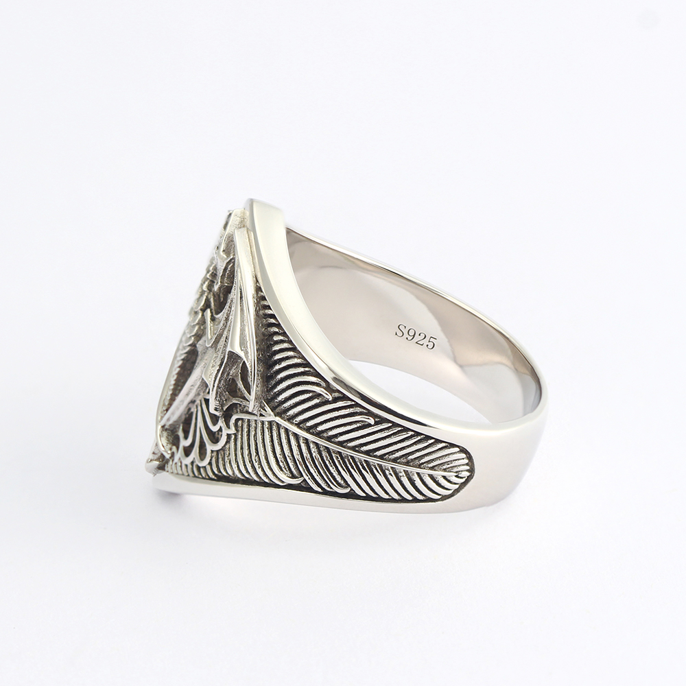 Flying Dragon Signet Vinking D – Mens Signet Ring Bewertung und Preis