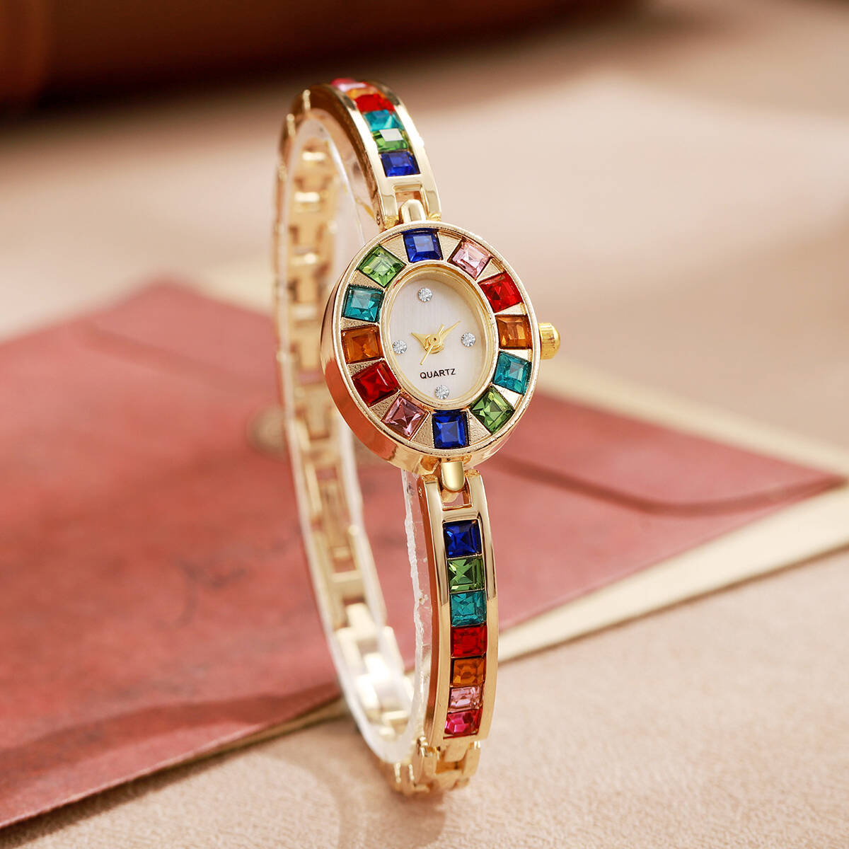 2-teiliges Set Luxus-Strass-Da – Jewelry Watches Women Bewertung und Preis