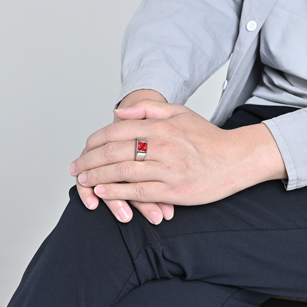 Edelstahl-Siegelring mit glänz – Mens Signet Ring Bewertung und Preis
