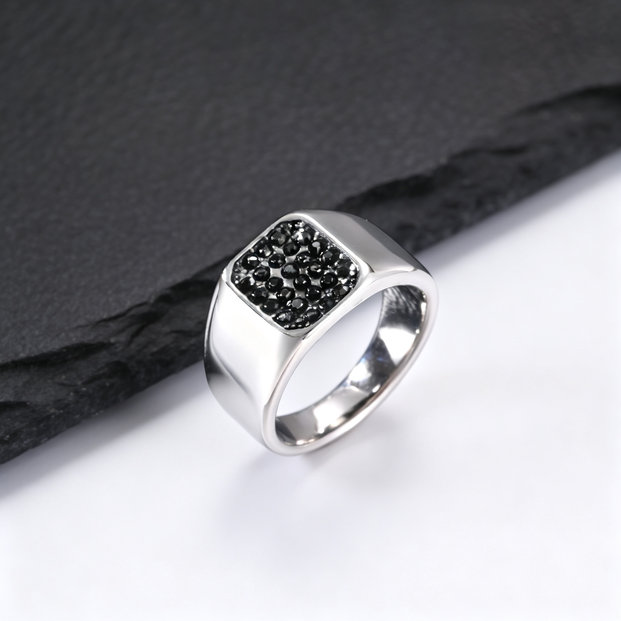 Punk Edelstahl Siegelring für  – Mens Signet Ring Bewertung und Preis