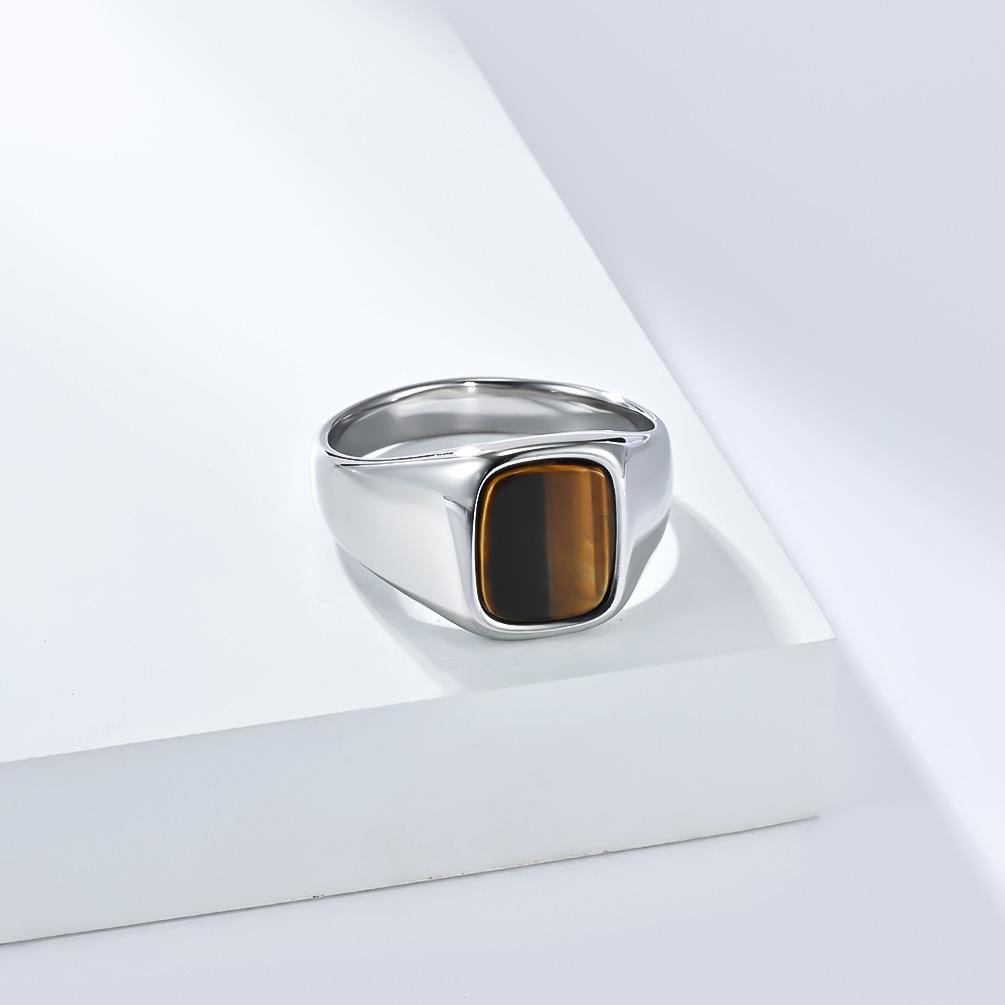 Neuer Modischer Vintage Edelst – Mens Signet Ring Bewertung und Preis