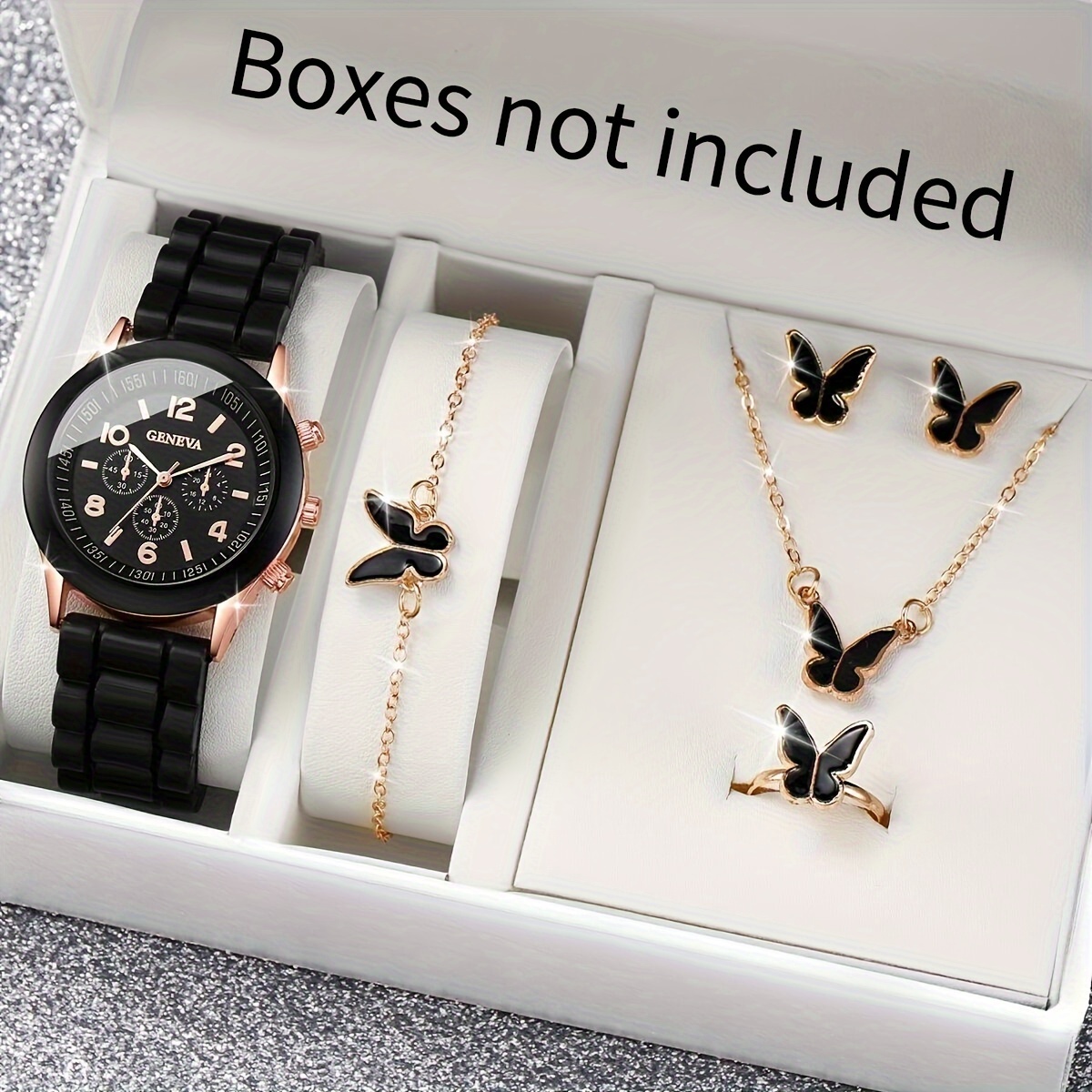 6 Teile/satz frauen Uhr Casual – Jewelry Box Watches Bracelets Bewertung und Preis