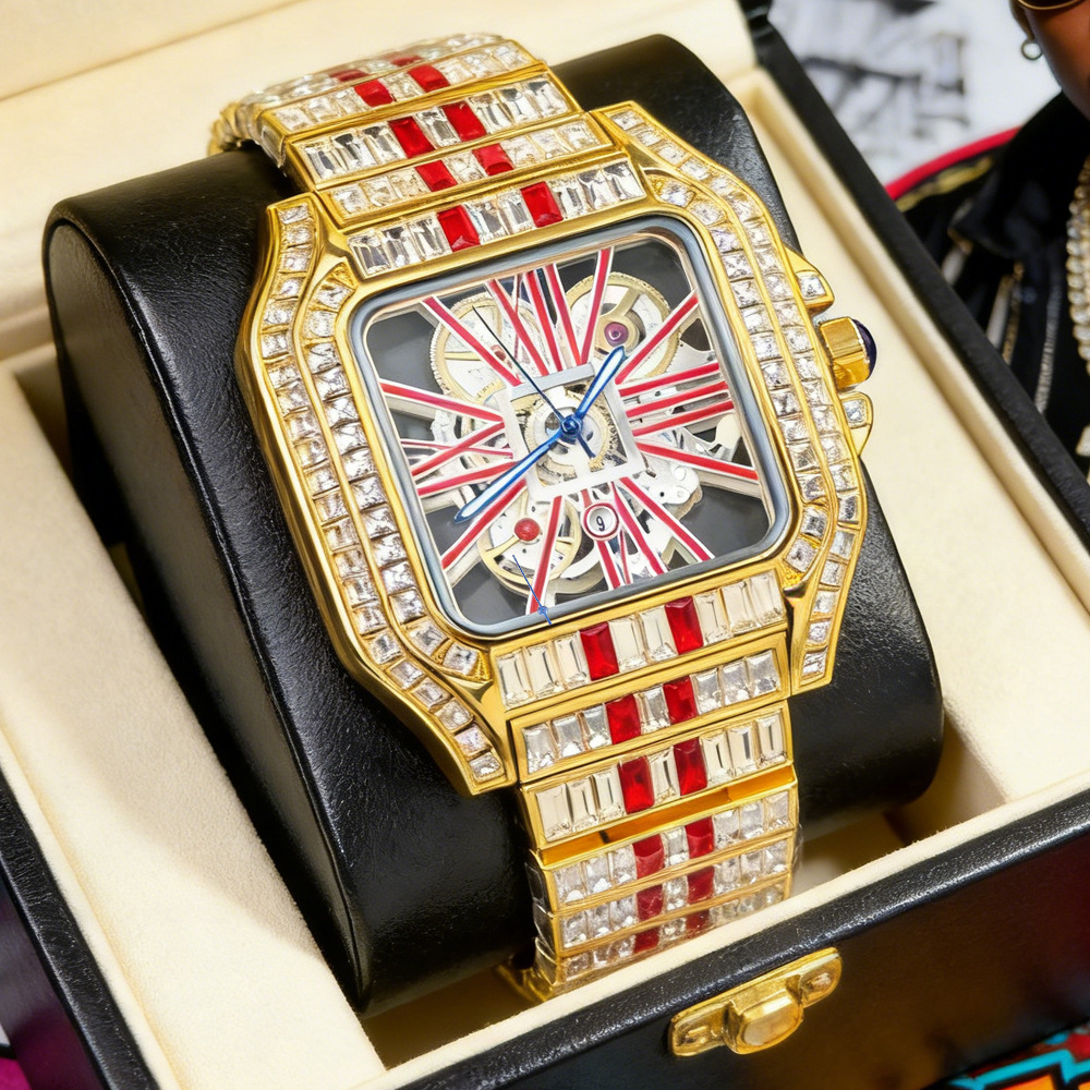 Hohle Luxus-Bling-Quarz-Armban – Jewelry And Watches Luxury Brand Bewertung und Preis