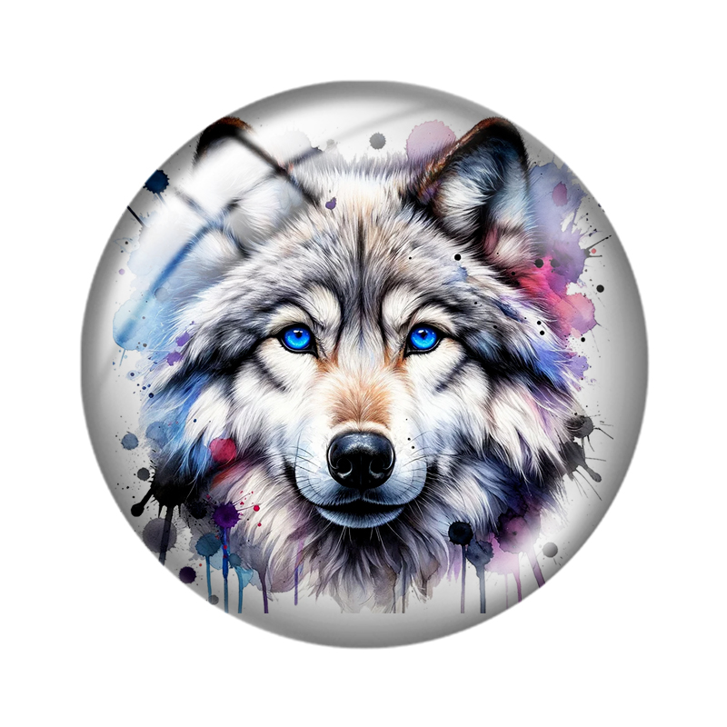 Aquarell-Wolf, 10 Stück, 12 mm – Wolf Jewelry & Watches Tampa Reviews Bewertung und Preis