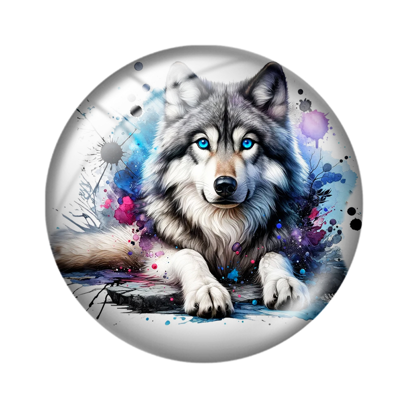 Aquarell-Wolf, 10 Stück, 12 mm – Wolf Jewelry & Watches Tampa Reviews Bewertung und Preis