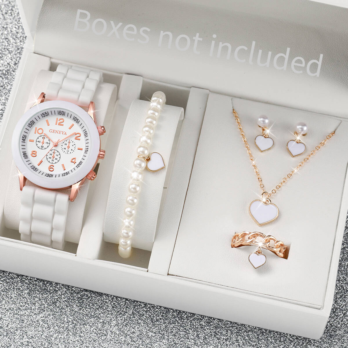 5/6-teiliges modisches Damen-U – Jewelry Box Watches Bracelets Bewertung und Preis